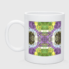 Кружка керамическая с принтом Коллекция Фрактальная мозаика Фиолетово-зеленый Квадрат в Курске, керамика | объем — 330 мл, диаметр — 80 мм. Принт наносится на бока кружки, можно сделать два разных изображения | abstraction | fractal | green | mosaic | pattern | purple | yellow | абстракция | желтый | зеленый | мозайка | на витрину | узор | фиолетовый | фрактал