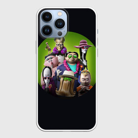 Чехол для iPhone 13 Pro Max с принтом Семейка Аддамс   Горящий Тур в Курске,  |  | аддамс | герои | горящий | логотип | мультик | мультфильм | персонажи | семейка | семья | тур | черный