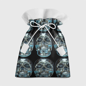 Подарочный 3D мешок с принтом Skulls pattern 2028 в Курске, 100% полиэстер | Размер: 29*39 см | fashion | future | pattern | skull | vanguard | авангард | будущее | мода | стекло | узор | череп