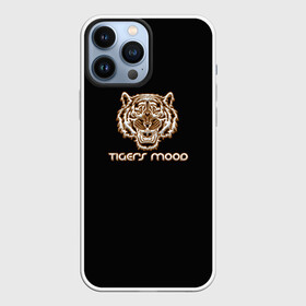 Чехол для iPhone 13 Pro Max с принтом tigerss mood в Курске,  |  | африка | бивни | глаза | животные | злой | злость | зубы | индия | клыки | настроение | неон | неоновые принты | пасть | природа | саванна | светящиеся | сердится | тигр