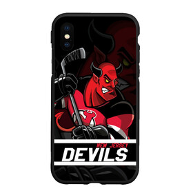 Чехол для iPhone XS Max матовый с принтом Нью Джерси Девилз New Jersey Devils в Курске, Силикон | Область печати: задняя сторона чехла, без боковых панелей | devils | hockey | new jersey | new jersey devils | nhl | usa | девилз | нхл | ньюджерси | ньюджерси девилз | спорт | сша | хоккей | шайба