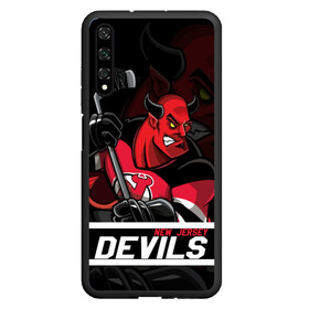 Чехол для Honor 20 с принтом Нью Джерси Девилз New Jersey Devils в Курске, Силикон | Область печати: задняя сторона чехла, без боковых панелей | devils | hockey | new jersey | new jersey devils | nhl | usa | девилз | нхл | ньюджерси | ньюджерси девилз | спорт | сша | хоккей | шайба