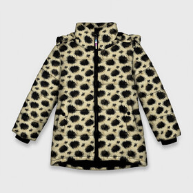 Зимняя куртка для девочек 3D с принтом Шкура Леопарда (Leopard) в Курске, ткань верха — 100% полиэстер; подклад — 100% полиэстер, утеплитель — 100% полиэстер. | длина ниже бедра, удлиненная спинка, воротник стойка и отстегивающийся капюшон. Есть боковые карманы с листочкой на кнопках, утяжки по низу изделия и внутренний карман на молнии. 

Предусмотрены светоотражающий принт на спинке, радужный светоотражающий элемент на пуллере молнии и на резинке для утяжки. | jaguar | leopard | ocelot | predator | гепард | дикая кошка | животное | зверь | кот | леопард | леопардовые пятна | оцелот | хищная кошка | хищник | ягуар