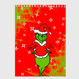 Скетчбук с принтом Новогодний Grinch на танцполе. в Курске, 100% бумага
 | 48 листов, плотность листов — 100 г/м2, плотность картонной обложки — 250 г/м2. Листы скреплены сверху удобной пружинной спиралью | 2022 | grinch | happy new year | merry christmas | год тигра | гринч | зима близко | нг | новогодний | новый год | новый год 2022 | рождество | снег | снежинки