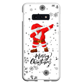 Чехол для Samsung S10E с принтом Santa Dabbing идет снег. в Курске, Силикон | Область печати: задняя сторона чехла, без боковых панелей | 2022 | dabbing | happy new year | merry christmas | santa dabbing | год тигра | зима близко | нг | новогодний | новогодний тигр | новый год | новый год 2022 | рождество | символ 2022 года | снег | снежинки