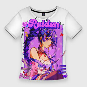Женская футболка 3D Slim с принтом Shogun raiden на обложке журнала в Курске,  |  | genshin impact | raiden | shogun | shogun raiden | venti gi | венти | геншен | геншин импакт | райден | сегун | сяо | шогун | эмпакт