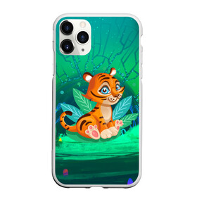 Чехол для iPhone 11 Pro Max матовый с принтом Тигр в большой кувшинке в Курске, Силикон |  | 2022 | год тигра | новый год | новый год 2022 | символ года | тигр | тигренок | тигрица | тигры