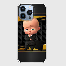 Чехол для iPhone 13 Pro с принтом BOSS gold  black в Курске,  |  | baby | boss | boss baby | босс | босс молокосос | маленький босс | малыш | мальчик | молокосос | ребенок