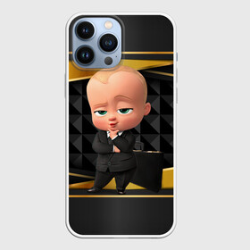 Чехол для iPhone 13 Pro Max с принтом BOSS gold  black в Курске,  |  | baby | boss | boss baby | босс | босс молокосос | маленький босс | малыш | мальчик | молокосос | ребенок