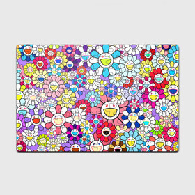 Головоломка Пазл магнитный 126 элементов с принтом Цветы Takashi Murakami в Курске, полимерный материал с магнитным слоем | 126 деталей, размер изделия —  180*270 мм | Тематика изображения на принте: flowers | pop art | superflat | takashi murakami | арт | глаза | дизайн | исскуство | разноцветные цветы | супефлэт | такаси мураками | такаши мураками | художник | цветы