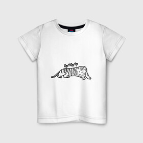 Детская футболка хлопок с принтом ТигрРра на отдыхе в Курске, 100% хлопок | круглый вырез горловины, полуприлегающий силуэт, длина до линии бедер | 2022 | кот | лев | новый год | тигр
