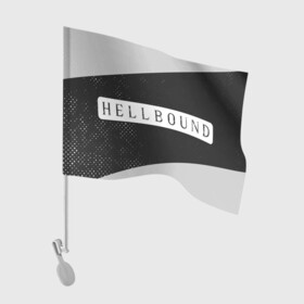 Флаг для автомобиля с принтом HELLBOUND - Полосы в Курске, 100% полиэстер | Размер: 30*21 см | bound | hell | hellbound | netflix | series | ада | зов | корейский | культура | монстры | поп | сериал | сериалы