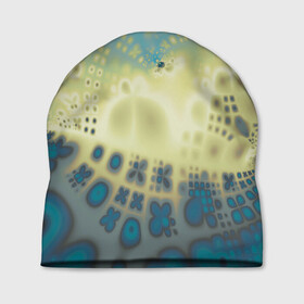 Шапка 3D с принтом Коллекция Journey Бриз 126-2 в Курске, 100% полиэстер | универсальный размер, печать по всей поверхности изделия | abstraction | blue | color | fractal | yellow | абстракция | желтый | на витрину | фрактал | цветной