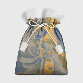 Подарочный 3D мешок с принтом Орхидеи Небо и песок Абстракция 403-1 в Курске, 100% полиэстер | Размер: 29*39 см | Тематика изображения на принте: abstraction | blue | flowers | fractal | ornament | pattern | yellow | абстракция | желтый | орнамент | узор | фрактал | цветы