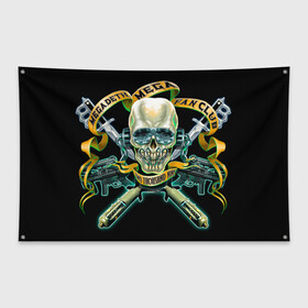 Флаг-баннер с принтом Megadeth fan club в Курске, 100% полиэстер | размер 67 х 109 см, плотность ткани — 95 г/м2; по краям флага есть четыре люверса для крепления | alternative | megadeth | metall | music | rock | альтернатива | мегадез | металл | музыка | рок