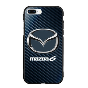 Чехол для iPhone 7Plus/8 Plus матовый с принтом MAZDA 6 - Карбон в Курске, Силикон | Область печати: задняя сторона чехла, без боковых панелей | auto | logo | mazda | mazda 6 | moto | symbol | авто | автомобиль | гонки | знак | карбон | лого | логотип | логотипы | мазда | марка | машина | мото | символ | символы