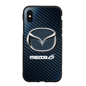 Чехол для iPhone XS Max матовый с принтом MAZDA 6 - Карбон в Курске, Силикон | Область печати: задняя сторона чехла, без боковых панелей | auto | logo | mazda | mazda 6 | moto | symbol | авто | автомобиль | гонки | знак | карбон | лого | логотип | логотипы | мазда | марка | машина | мото | символ | символы