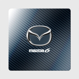 Магнит виниловый Квадрат с принтом MAZDA 6 - Карбон в Курске, полимерный материал с магнитным слоем | размер 9*9 см, закругленные углы | auto | logo | mazda | mazda 6 | moto | symbol | авто | автомобиль | гонки | знак | карбон | лого | логотип | логотипы | мазда | марка | машина | мото | символ | символы