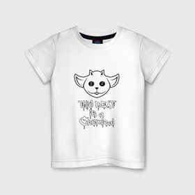 Детская футболка хлопок с принтом Монстрик (ужас) в Курске, 100% хлопок | круглый вырез горловины, полуприлегающий силуэт, длина до линии бедер | монстрик | мужчине | подарок | тор | ужас