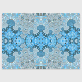 Поздравительная открытка с принтом Коллекция Фрактальная мозаика Голубой 292-6-n в Курске, 100% бумага | плотность бумаги 280 г/м2, матовая, на обратной стороне линовка и место для марки
 | blue | fractal | light | pattern | symmetrical | на витрину | светлый | симметричный | узор | фрактал