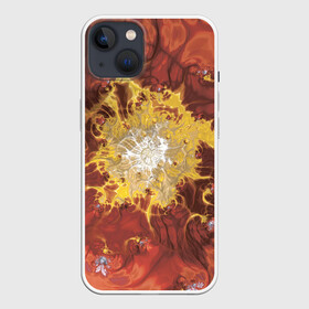 Чехол для iPhone 13 с принтом Коллекция Journey Обжигающее солнце 396-134 в Курске,  |  | abstraction | fractal | orange | red | sunny | yellow | абстракция | желтый | красный | оранжевый | солнечный | фрактал