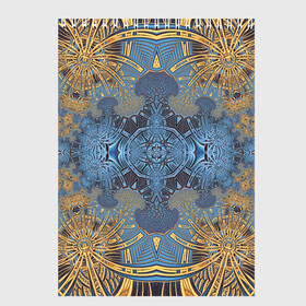 Скетчбук с принтом Коллекция Фрактальная мозаика Желто-синий 292-6-n11-2 в Курске, 100% бумага
 | 48 листов, плотность листов — 100 г/м2, плотность картонной обложки — 250 г/м2. Листы скреплены сверху удобной пружинной спиралью | blue | fractal | light | pattern | symmetrical | yellow | желтый | светлый | симметричный | узор | фрактал