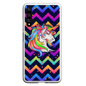 Чехол для Honor 20 с принтом Cерьезный Единорог Frowning Unicorn в Курске, Силикон | Область печати: задняя сторона чехла, без боковых панелей | angry | neon | unicorn | единорог | злой | кислотный | конь | лошадь | неон | пони | радуга | радужный | сердитый | серьезный | хмурый | юникорн