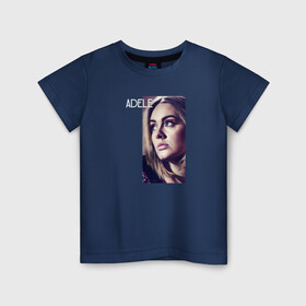 Детская футболка хлопок с принтом Певица Адель в Курске, 100% хлопок | круглый вырез горловины, полуприлегающий силуэт, длина до линии бедер | имя | лицо | надпись | пецица | портрет