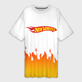 Платье-футболка 3D с принтом Hot Wheels  Logo  Fire в Курске,  |  | auto | bone shaker | fire | hot wheels | logo | mattel | rd02 | twin mill | авто | автомобиль | ам | горячие колёса | лого | логотип | огненная | огонь | хот велс | эмблема