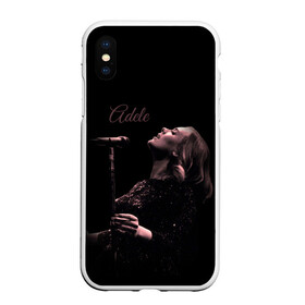 Чехол для iPhone XS Max матовый с принтом Песнь Адель в Курске, Силикон | Область печати: задняя сторона чехла, без боковых панелей | девушка | имя | микрофон | певица | песня