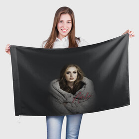 Флаг 3D с принтом Фото Адель в Курске, 100% полиэстер | плотность ткани — 95 г/м2, размер — 67 х 109 см. Принт наносится с одной стороны | девушка | имя | певица | свитер | фото