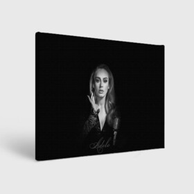 Холст прямоугольный с принтом Adele Icon в Курске, 100% ПВХ |  | Тематика изображения на принте: девушка | имя | микрофон | певица | фото