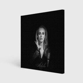 Холст квадратный с принтом Adele Icon в Курске, 100% ПВХ |  | девушка | имя | микрофон | певица | фото