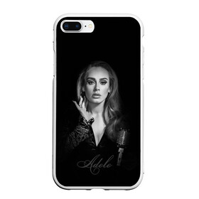 Чехол для iPhone 7Plus/8 Plus матовый с принтом Adele Icon в Курске, Силикон | Область печати: задняя сторона чехла, без боковых панелей | Тематика изображения на принте: девушка | имя | микрофон | певица | фото