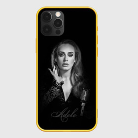 Чехол для iPhone 12 Pro с принтом Adele Icon в Курске, силикон | область печати: задняя сторона чехла, без боковых панелей | Тематика изображения на принте: девушка | имя | микрофон | певица | фото
