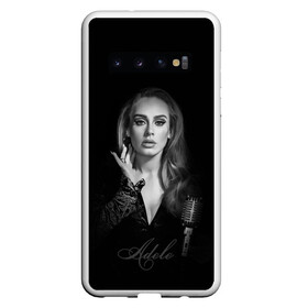 Чехол для Samsung Galaxy S10 с принтом Adele Icon в Курске, Силикон | Область печати: задняя сторона чехла, без боковых панелей | девушка | имя | микрофон | певица | фото