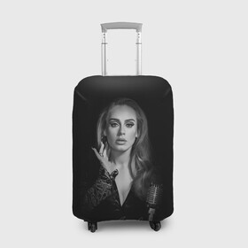 Чехол для чемодана 3D с принтом Adele Icon в Курске, 86% полиэфир, 14% спандекс | двустороннее нанесение принта, прорези для ручек и колес | девушка | имя | микрофон | певица | фото
