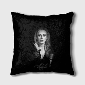 Подушка 3D с принтом Adele Icon в Курске, наволочка – 100% полиэстер, наполнитель – холлофайбер (легкий наполнитель, не вызывает аллергию). | состоит из подушки и наволочки. Наволочка на молнии, легко снимается для стирки | Тематика изображения на принте: девушка | имя | микрофон | певица | фото