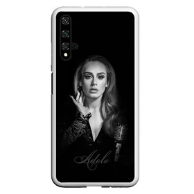 Чехол для Honor 20 с принтом Adele Icon в Курске, Силикон | Область печати: задняя сторона чехла, без боковых панелей | девушка | имя | микрофон | певица | фото