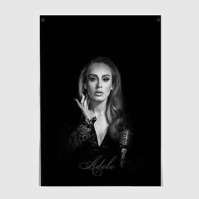 Постер с принтом Adele Icon в Курске, 100% бумага
 | бумага, плотность 150 мг. Матовая, но за счет высокого коэффициента гладкости имеет небольшой блеск и дает на свету блики, но в отличии от глянцевой бумаги не покрыта лаком | девушка | имя | микрофон | певица | фото