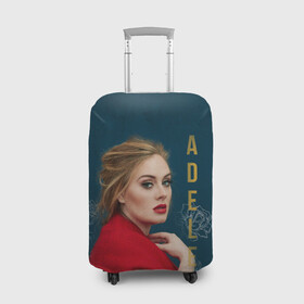 Чехол для чемодана 3D с принтом Portrait Adele в Курске, 86% полиэфир, 14% спандекс | двустороннее нанесение принта, прорези для ручек и колес | имя | лицо | надпись | певица | портрет