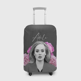 Чехол для чемодана 3D с принтом Flowers Adele в Курске, 86% полиэфир, 14% спандекс | двустороннее нанесение принта, прорези для ручек и колес | имя | надпись | певица | текстура | цветы