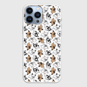 Чехол для iPhone 13 Pro Max с принтом Бульдожики в Курске,  |  | animal | bulldog | dog | french bulldog | french bulldog p | pit bull | бойцовская собака | бульдог | год собаки | друг человека | животное | зверь | кинолог | пёс | питбуль | собака французский бульдог | собаковод