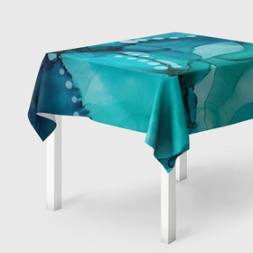 Скатерть 3D с принтом Глюки водолаза в Курске, 100% полиэстер (ткань не мнется и не растягивается) | Размер: 150*150 см | абстракция | камуфляж | пестрый | разводы | размытый | салатовый