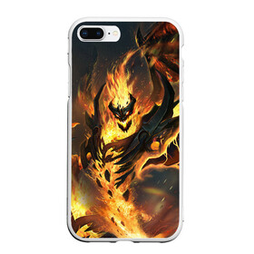 Чехол для iPhone 7Plus/8 Plus матовый с принтом DOTA 2 SHADOW FIEND   ТЕНЬ в Курске, Силикон | Область печати: задняя сторона чехла, без боковых панелей | bristleback | dota | dota 2 | dota2 | heroes | invoker | lina | og team | pudge | shadow | shadow fiend | team liquid | team spirit | the international | windranger | бристелбек | бристл | дота | дота 2 | дота2 | пудж | тень | урса