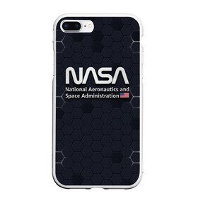 Чехол для iPhone 7Plus/8 Plus матовый с принтом NASA 3D LOGO   НАСА 3D логотип в Курске, Силикон | Область печати: задняя сторона чехла, без боковых панелей | elon | mask | musk | nasa | space x | star | америка | астронавт | звезды | земля | илон | космонавт | космос | луна | марс | маск | наса | планета | ракета | флаг