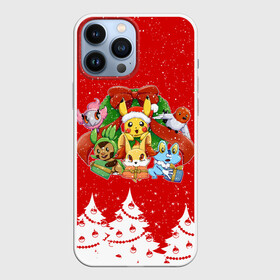 Чехол для iPhone 13 Pro Max с принтом НОВОГОДНИЕ ГЕРОИ ПОКЕМОНЫ 2022 в Курске,  |  | 2022 | animals | new year 2022 | pika | pika pika | pikachu | pokemon | детектив пикачу | животные | звери | новогодний пикачу | новый год | новый год 2022 | пика | пикачу | покемон | покемоны