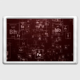 Магнит 45*70 с принтом Fe - Таблица Менделеева в Курске, Пластик | Размер: 78*52 мм; Размер печати: 70*45 | fe | для студентов | для физиков | для химиков | железо | наука | таблица менделеева | ученым | физика | химия | элемент