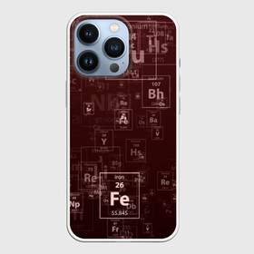 Чехол для iPhone 13 Pro с принтом Fe   Таблица Менделеева в Курске,  |  | fe | для студентов | для физиков | для химиков | железо | наука | таблица менделеева | ученым | физика | химия | элемент