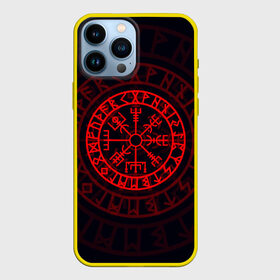 Чехол для iPhone 13 Pro Max с принтом Красный Вегвизир в Курске,  |  | Тематика изображения на принте: викинги | красный вегвизир | минимализм | руны | руны викингов | символ | символика